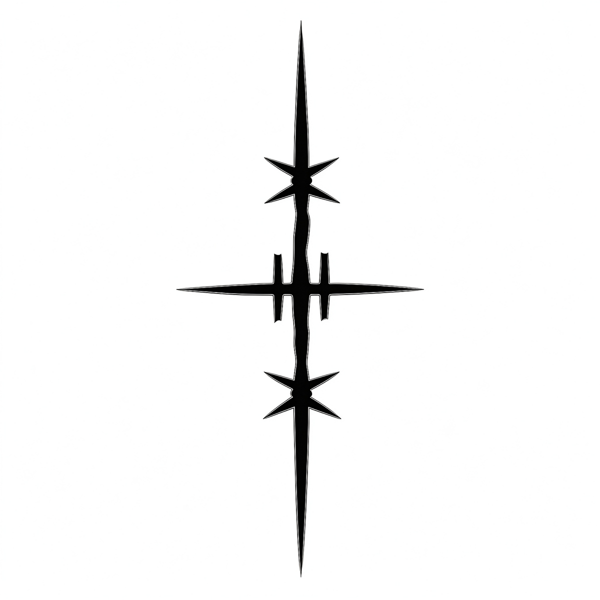 Star Dagger Tattoo Halloween Decal