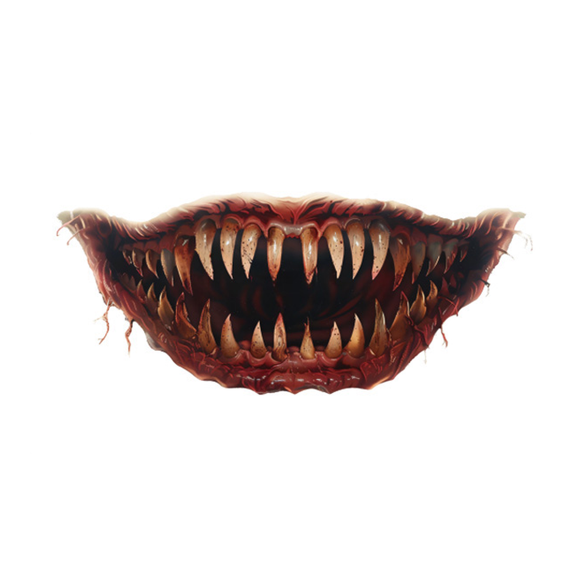Halloween Monster Mouth Tattoo