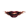 Halloween Fiend Smile Tattoo