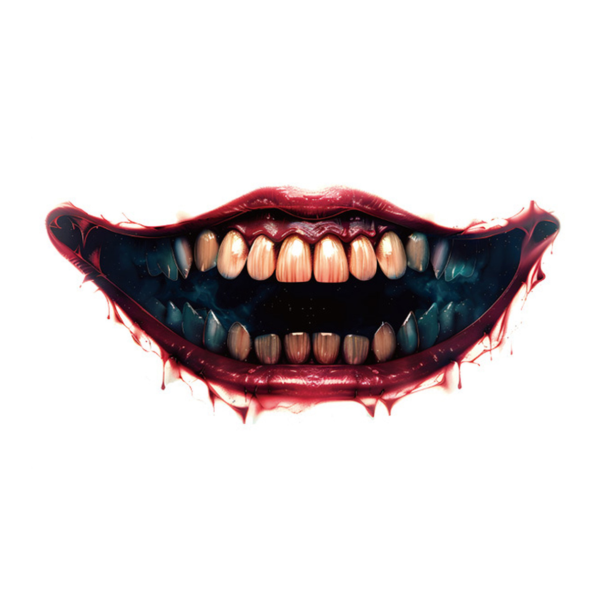 Halloween Clown Jaw Tattoo