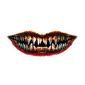 Halloween Ghoul Smile Tattoo