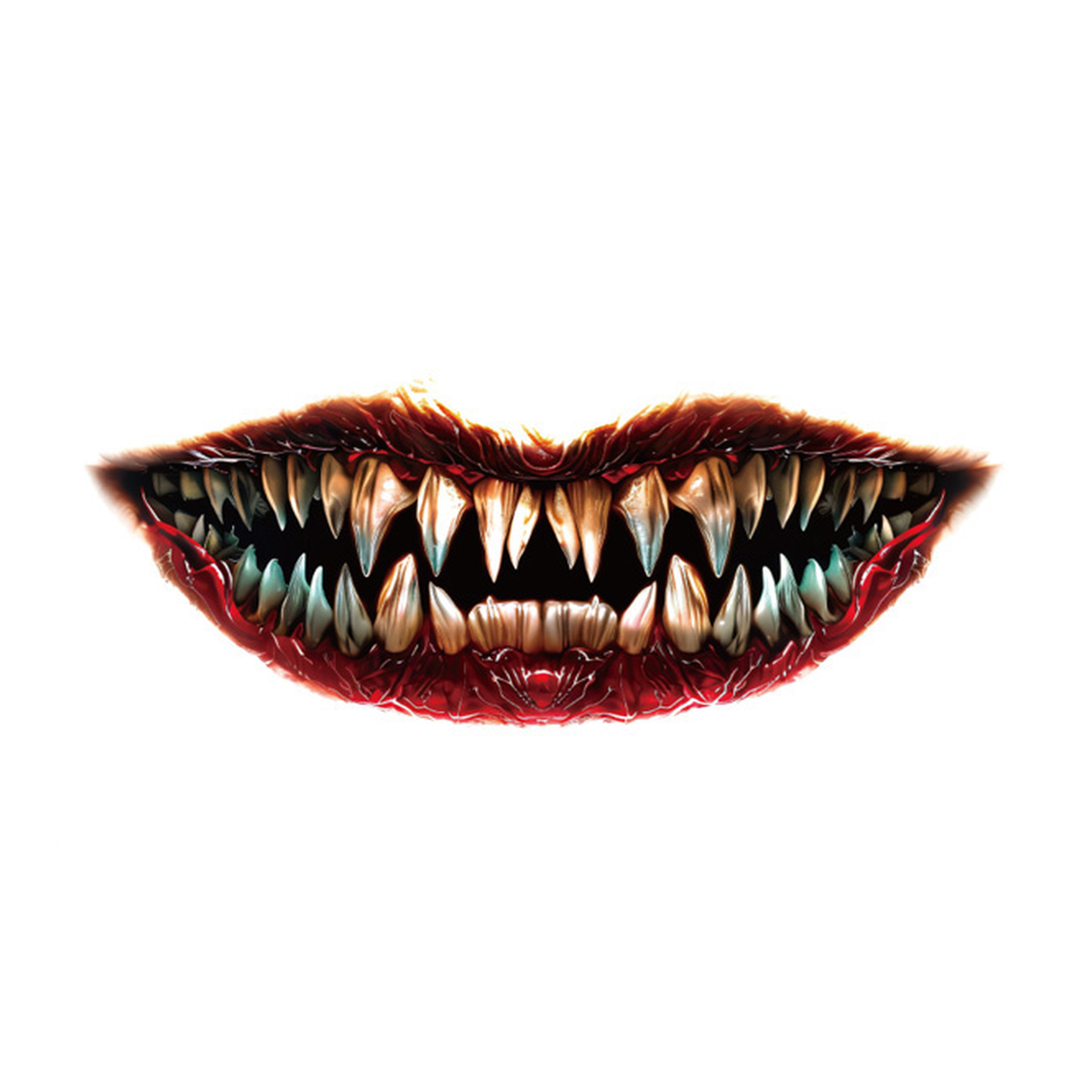 Halloween Ghoul Smile Tattoo