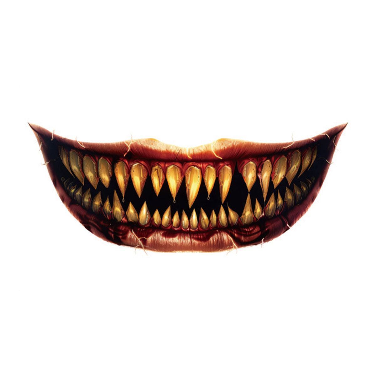 Halloween Ogre Mouth Tattoo