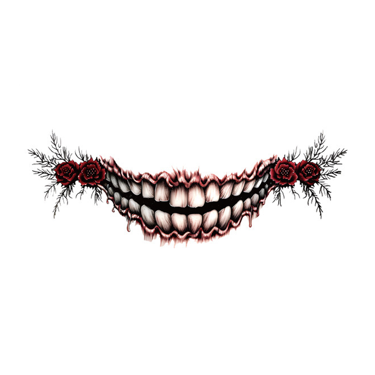 Halloween Rose Maw Tattoo