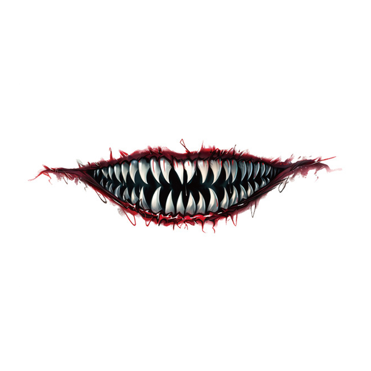 Halloween Ripper Mouth Tattoo