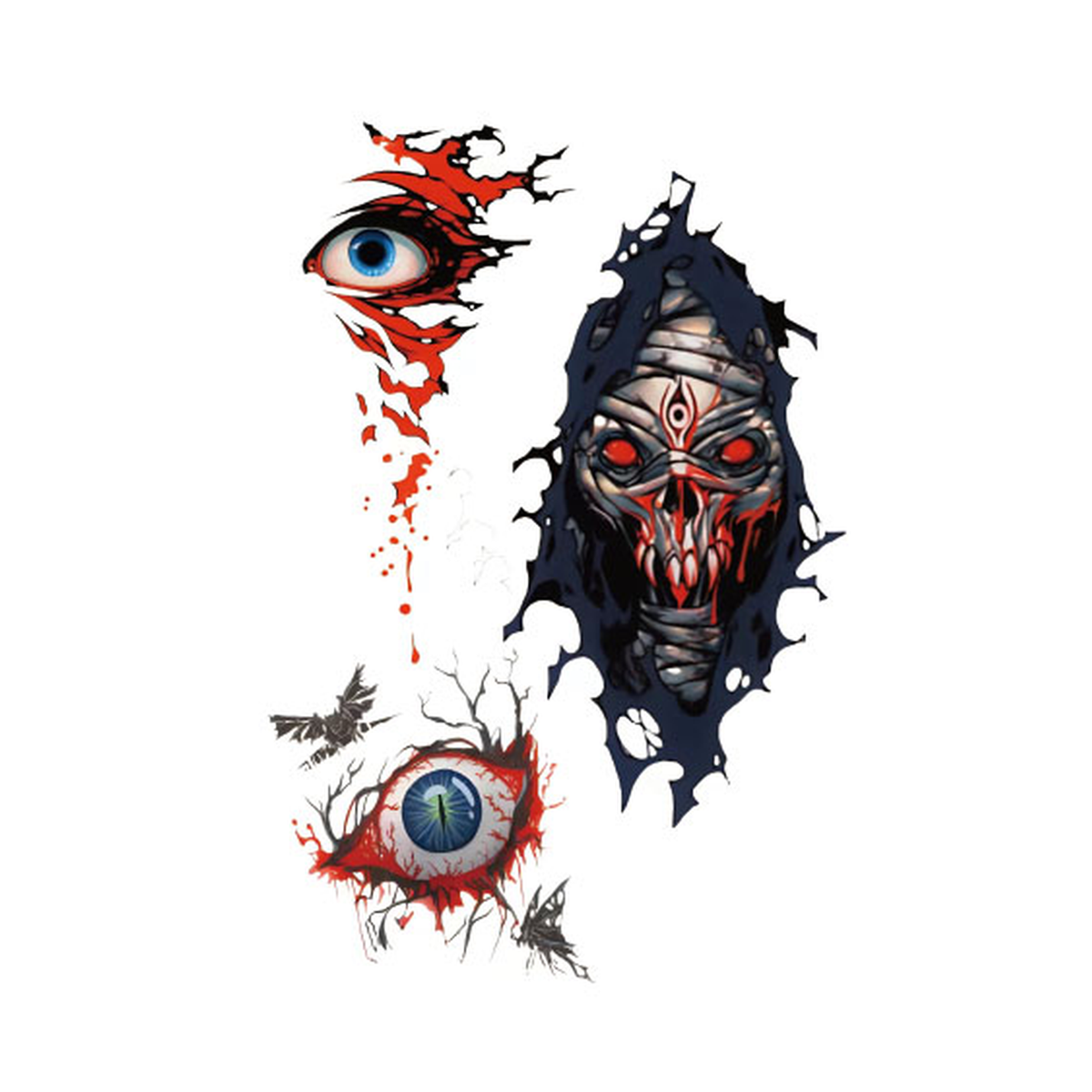 Halloween Mummy Eye Tattoo