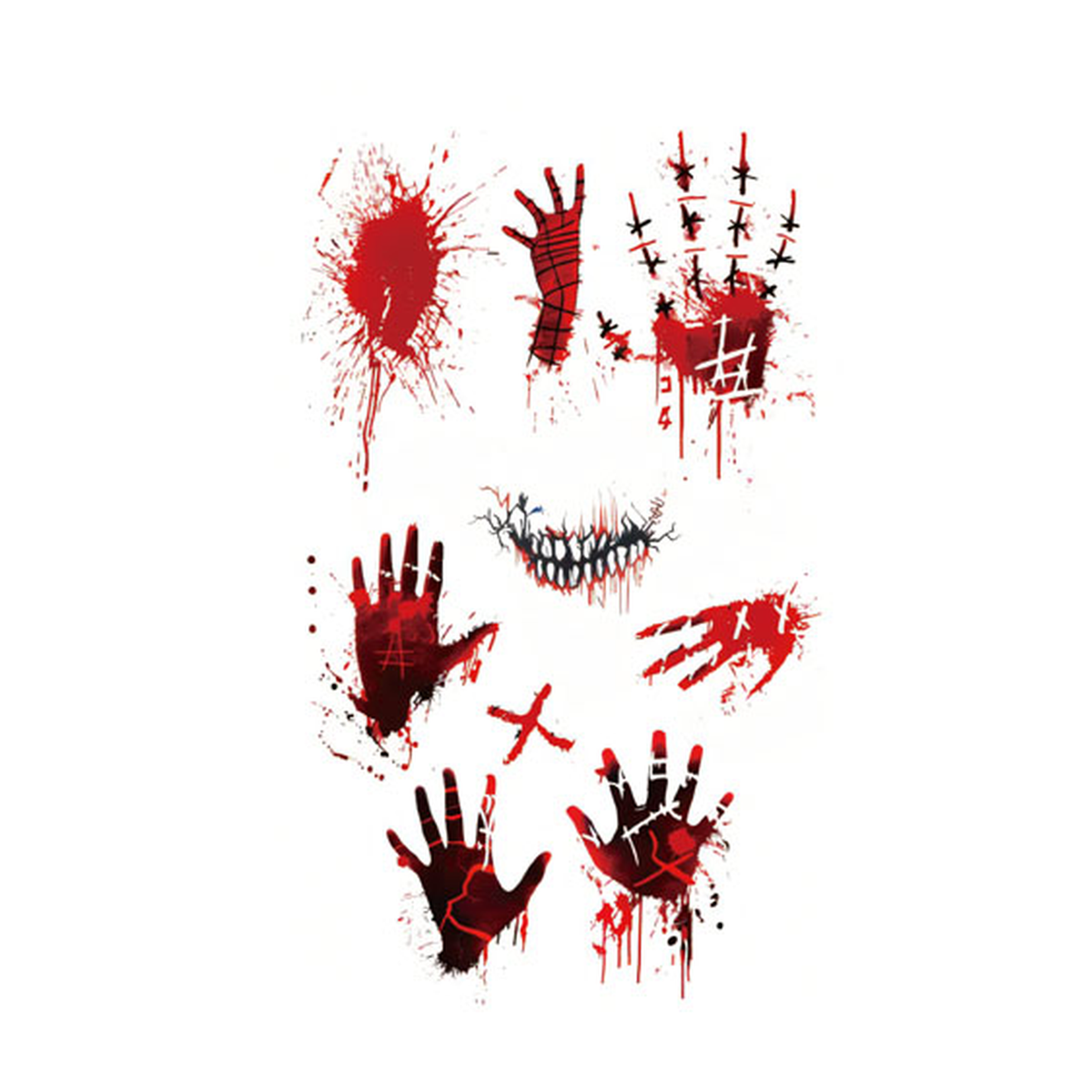 Halloween Bloody Palm Tattoo