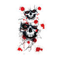 Halloween Blood Skull Tattoo