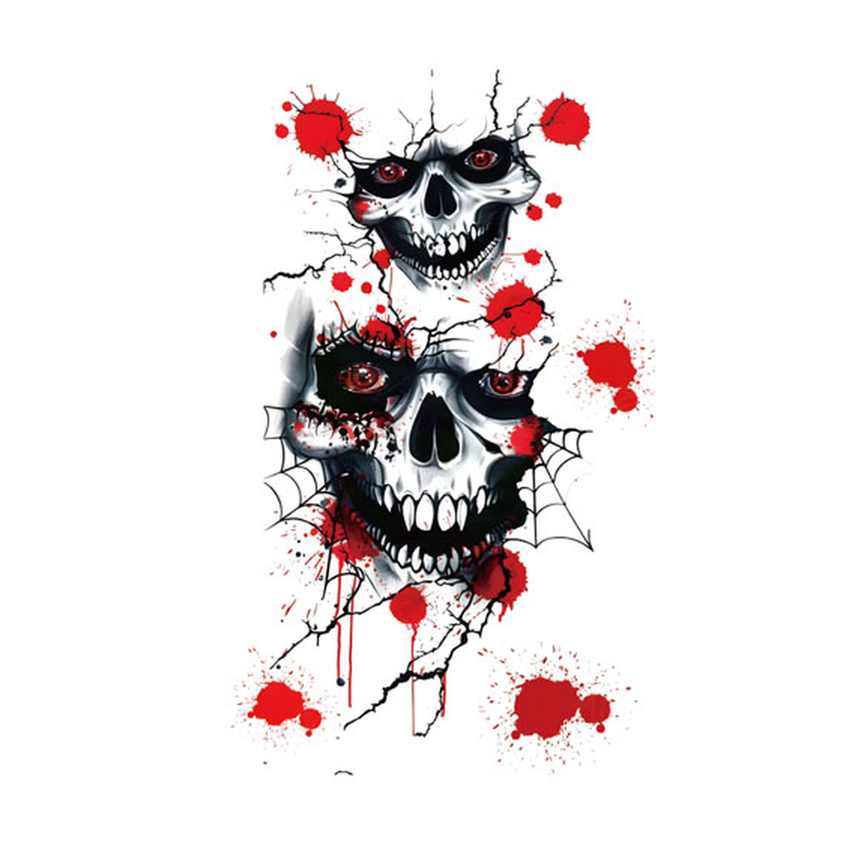 Halloween Blood Skull Tattoo