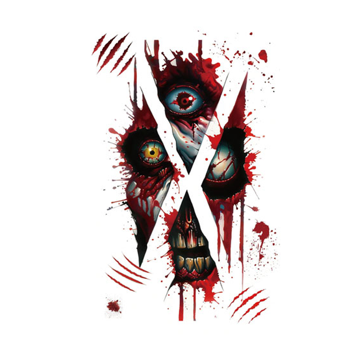 Halloween Bloody Eye Tattoo