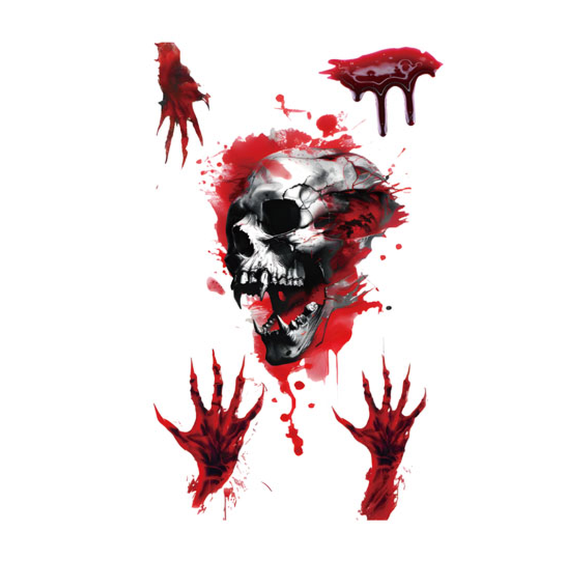 Halloween Skull Hand Tattoo