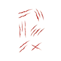 Halloween Claw Scar Tattoo