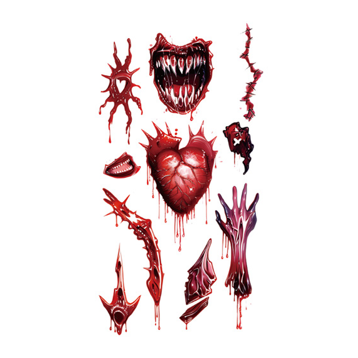 Halloween Bloody Scar Tattoo Stickers