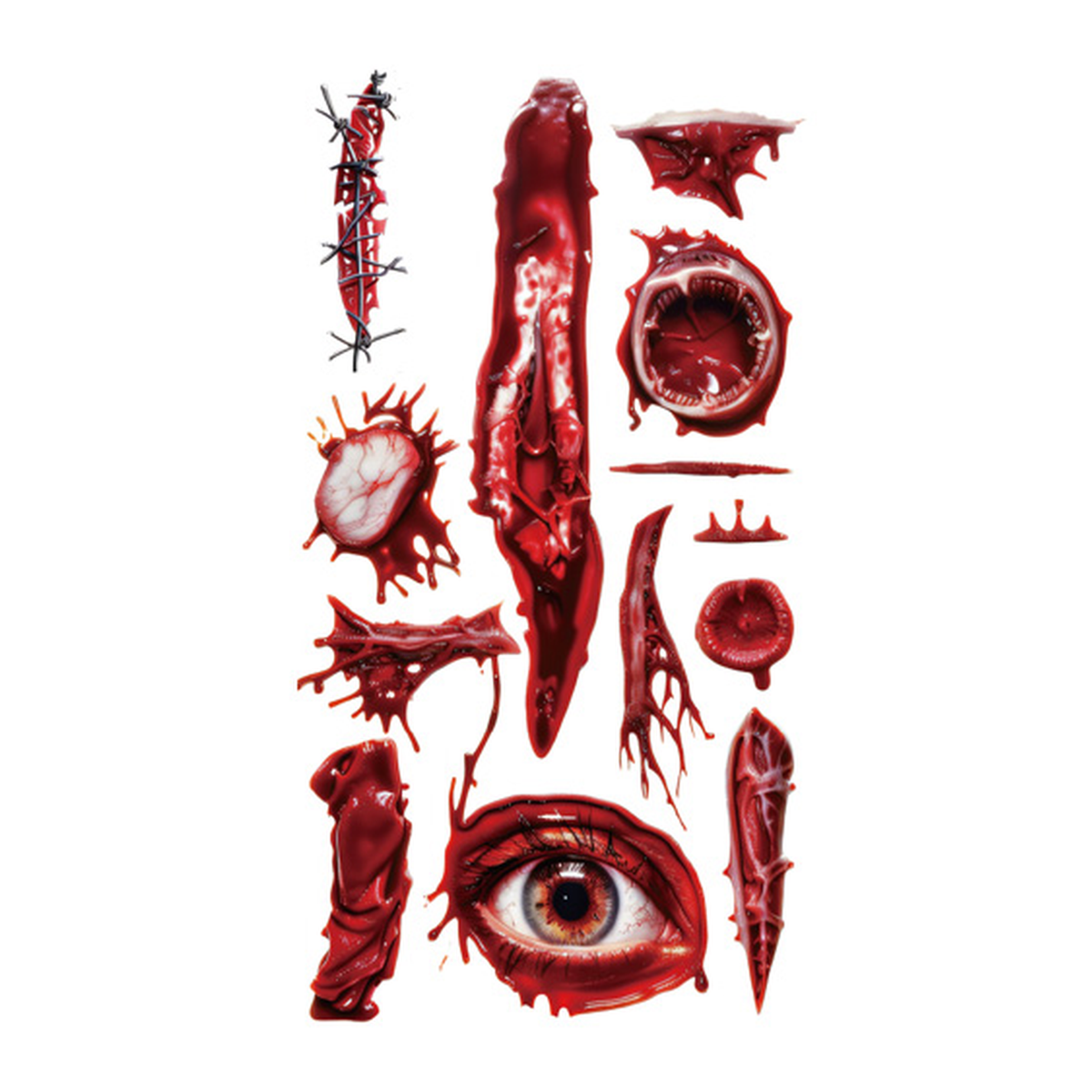 Halloween Gore Wound Tattoo Stickers
