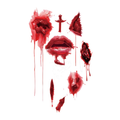 Halloween Bloody Lip Tattoo Stickers