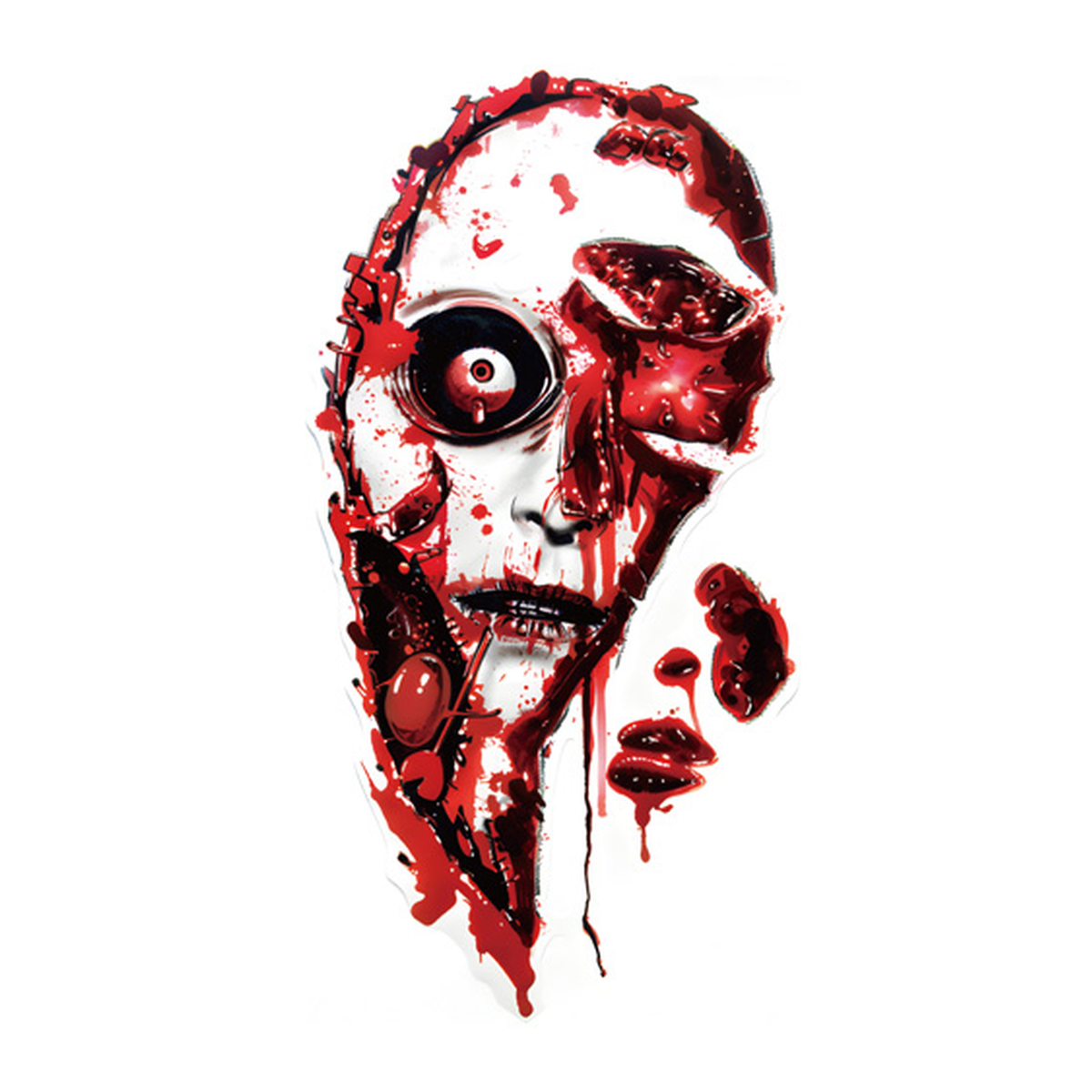 Halloween Zombie Face Tattoo Stickers