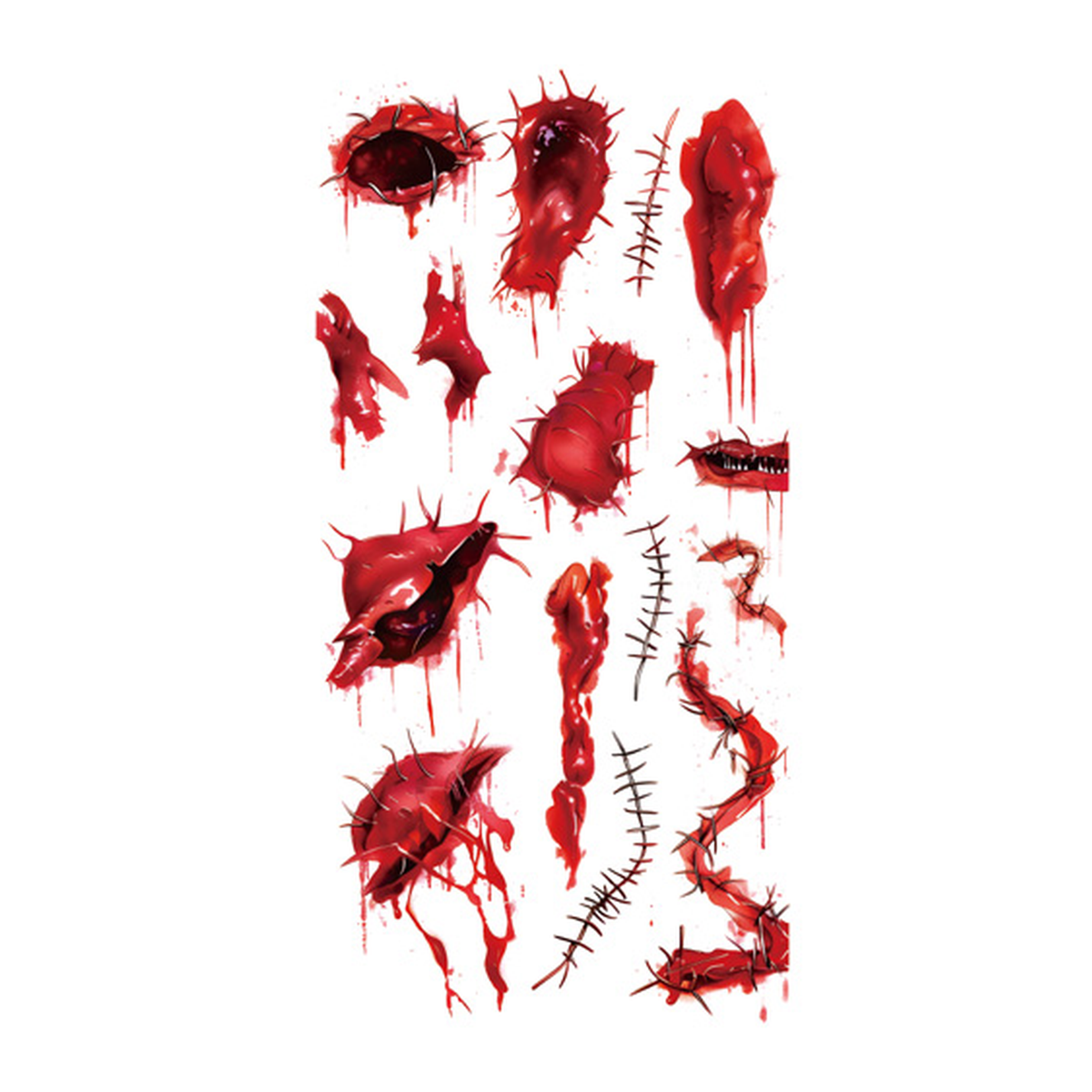 Halloween Barb Wound Tattoo Stickers