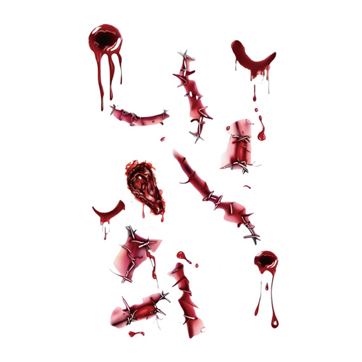 Halloween Thorn Wound Tattoo Stickers