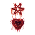Halloween Thorn Heart Tattoo Stickers