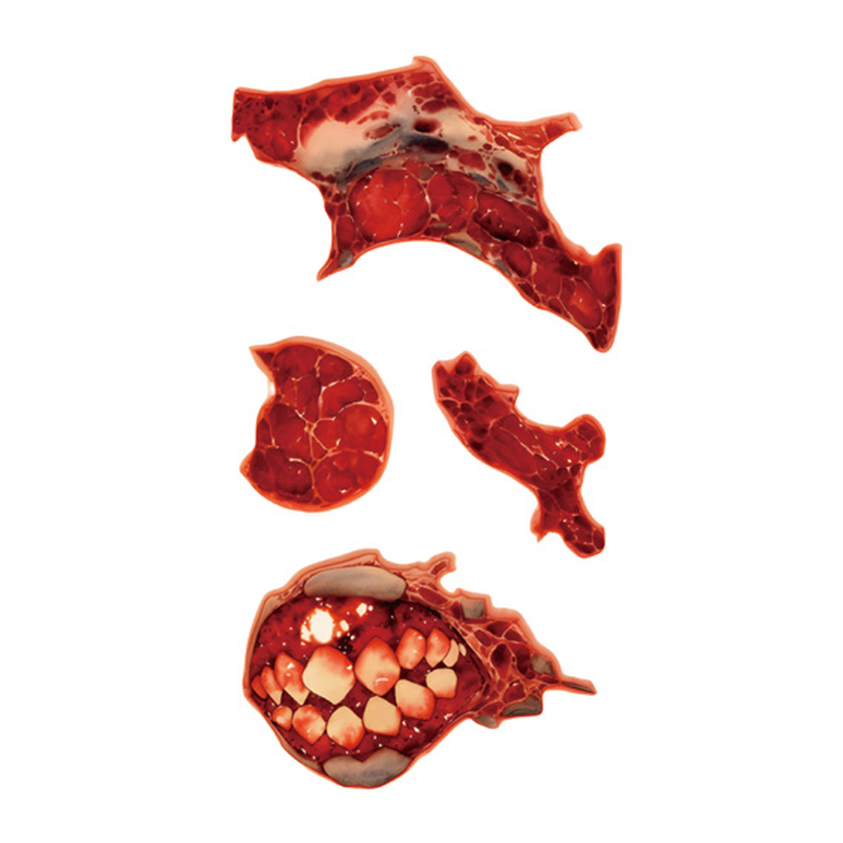 Halloween Flesh Jaw Tattoo Stickers