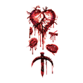 Halloween Broken Heart Tattoo Stickers