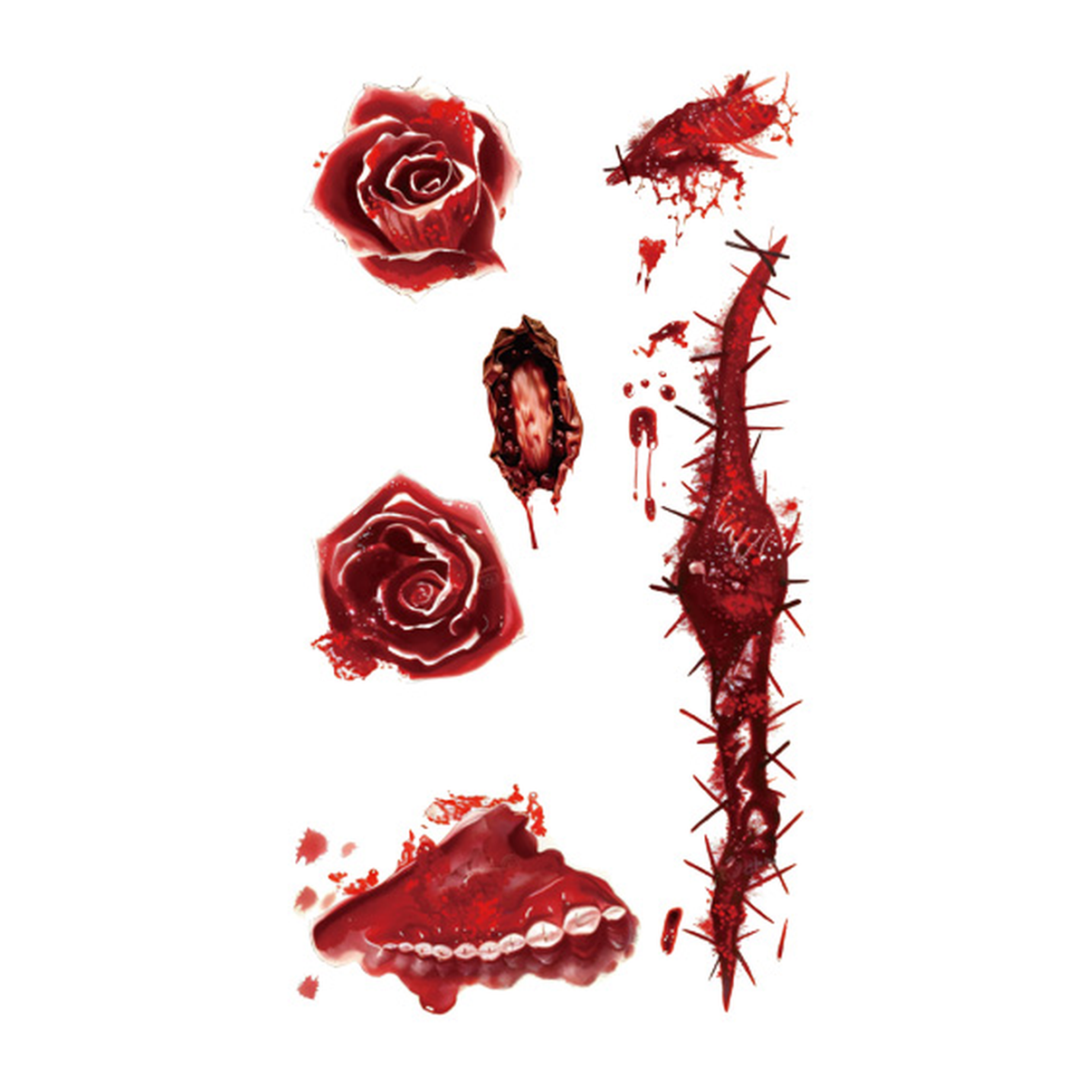 Halloween Thorn Rose Tattoo Stickers