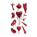 Halloween Bloody Heart & Organ Tattoo Stickers