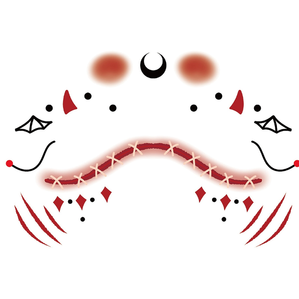 Moon Stitch Halloween Tattoo
