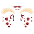 Mesh Blood Halloween Tattoo