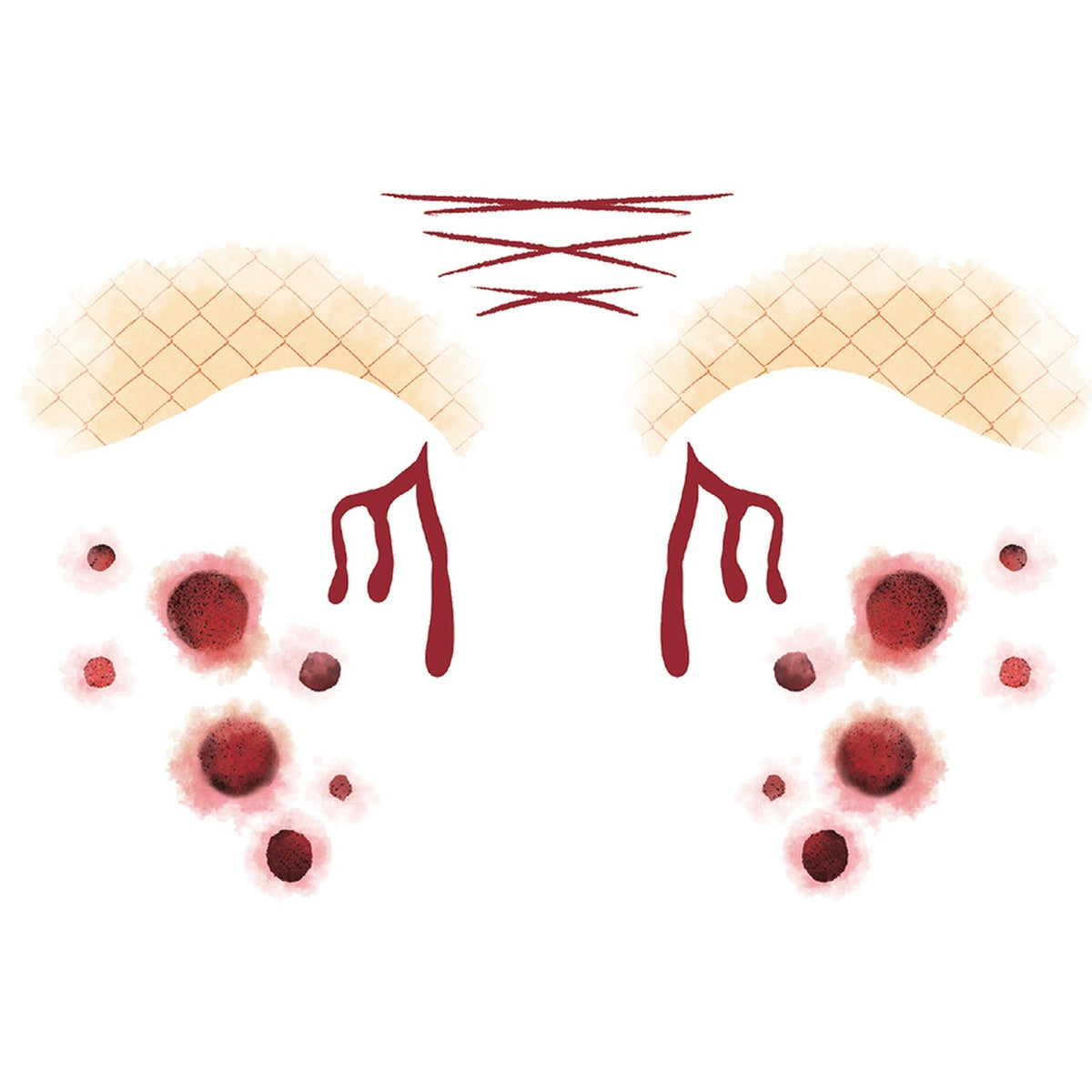Mesh Blood Halloween Tattoo