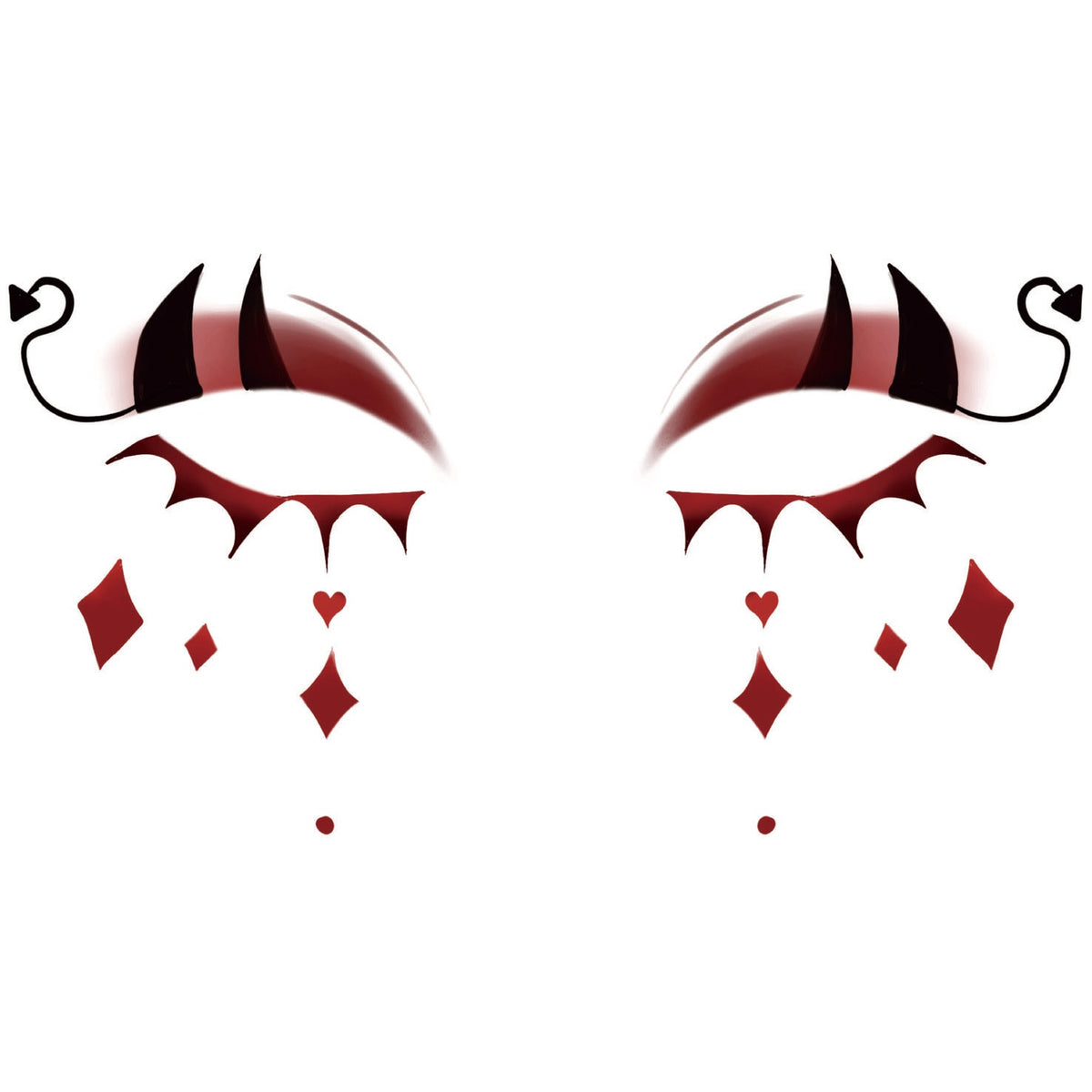 Diamond Devil Halloween Tattoo Stickers
