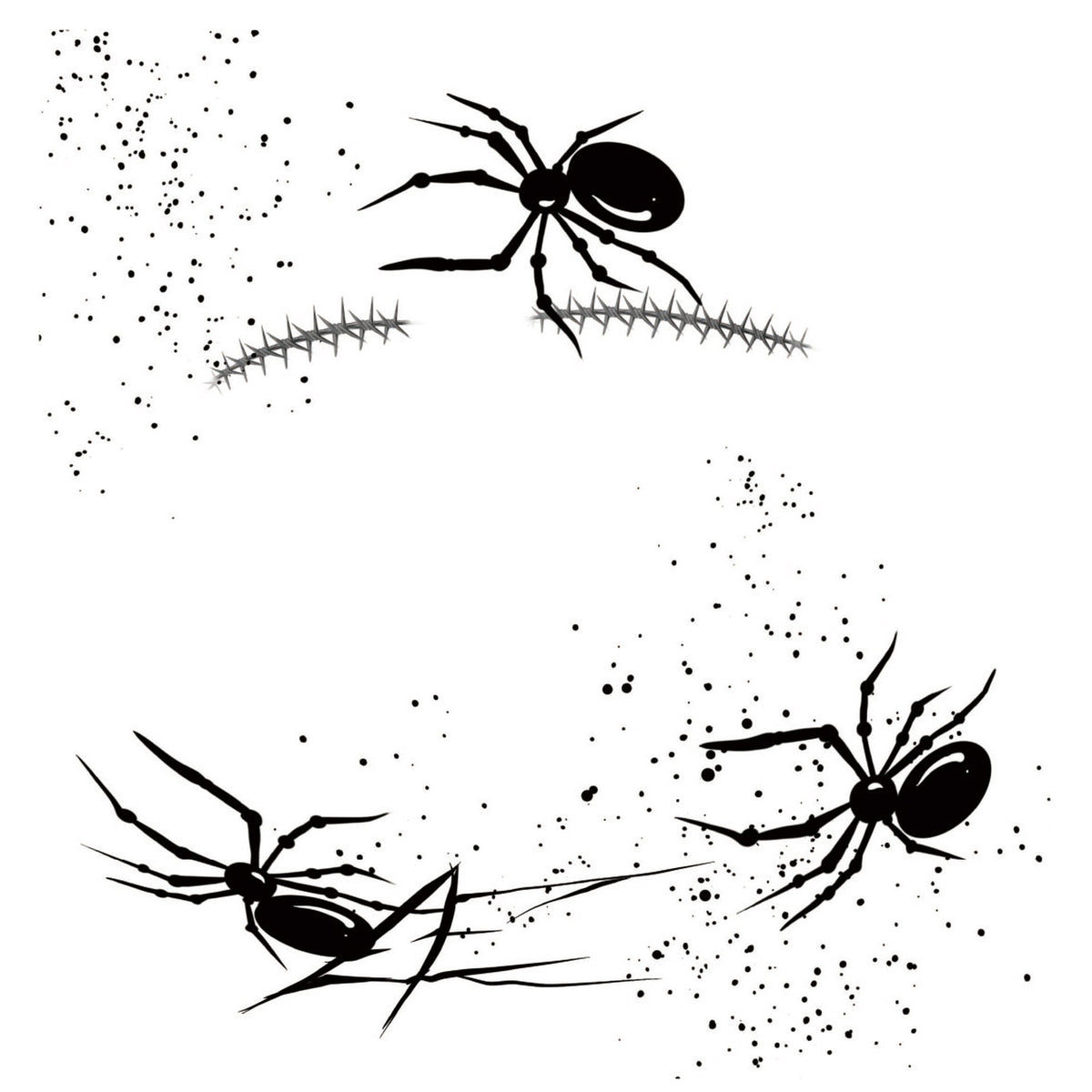 Ink Spider Halloween Tattoo Stickers