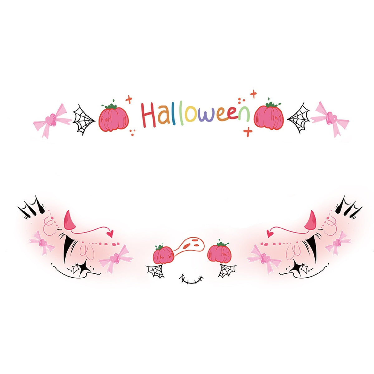 Pumpkin Bow Halloween Tattoo