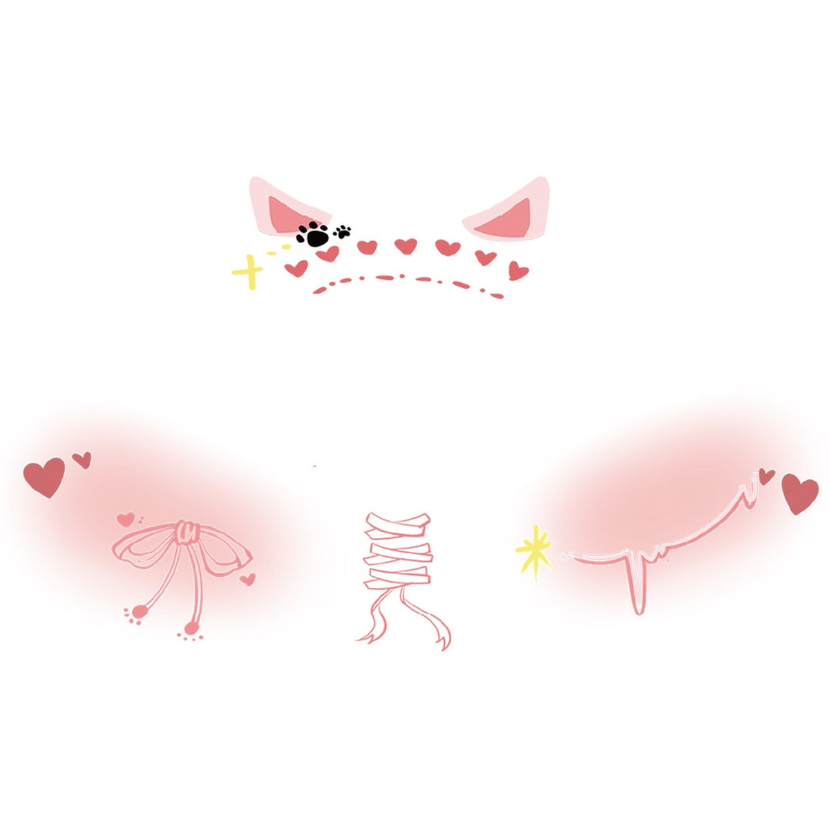 Cat Bow Halloween Tattoo
