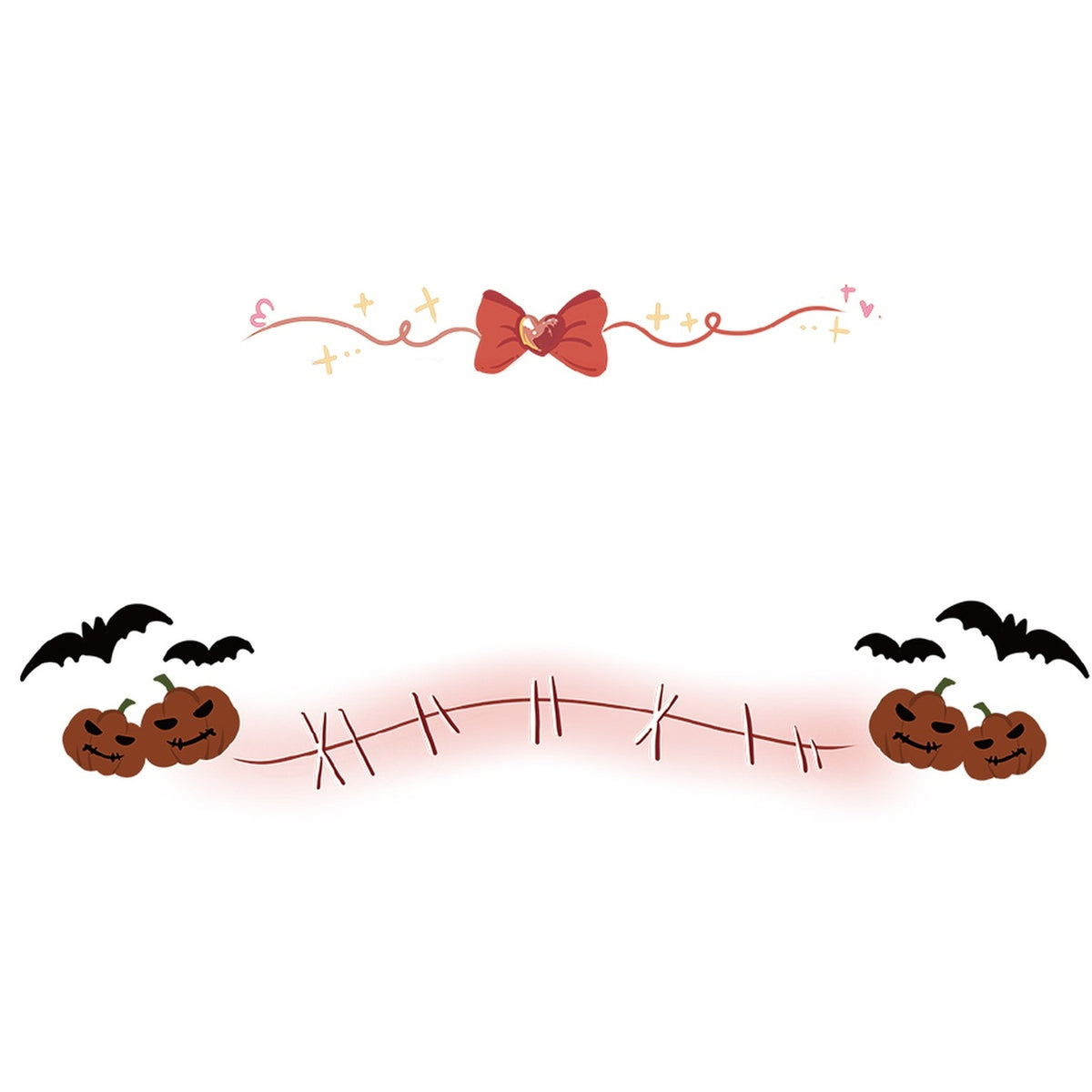 Bow Pumpkin Halloween Tattoo
