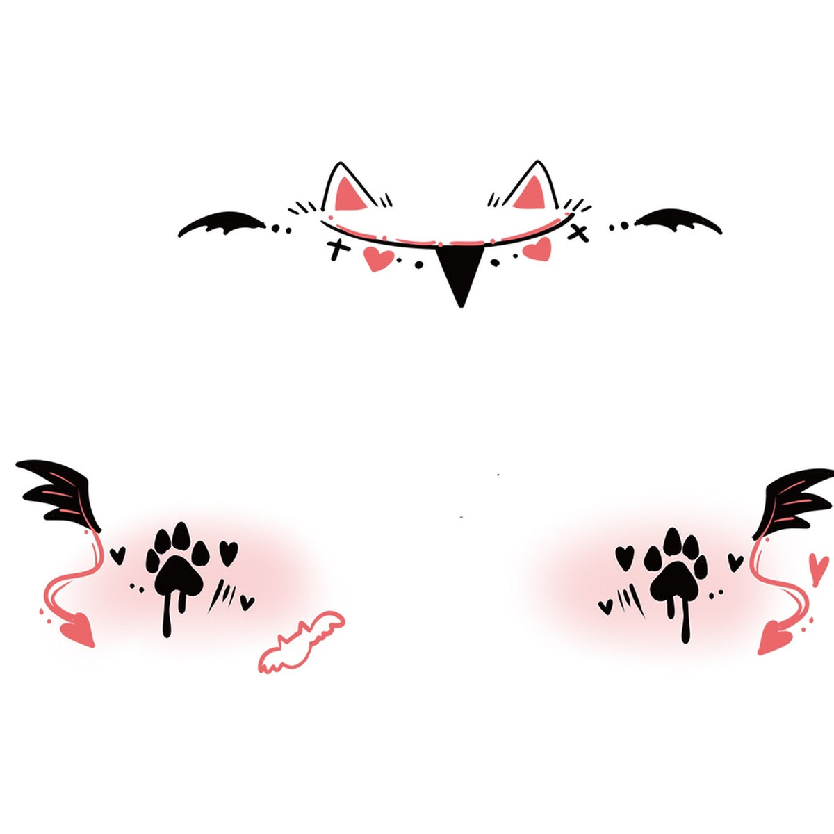 Cat Wing Halloween Tattoo