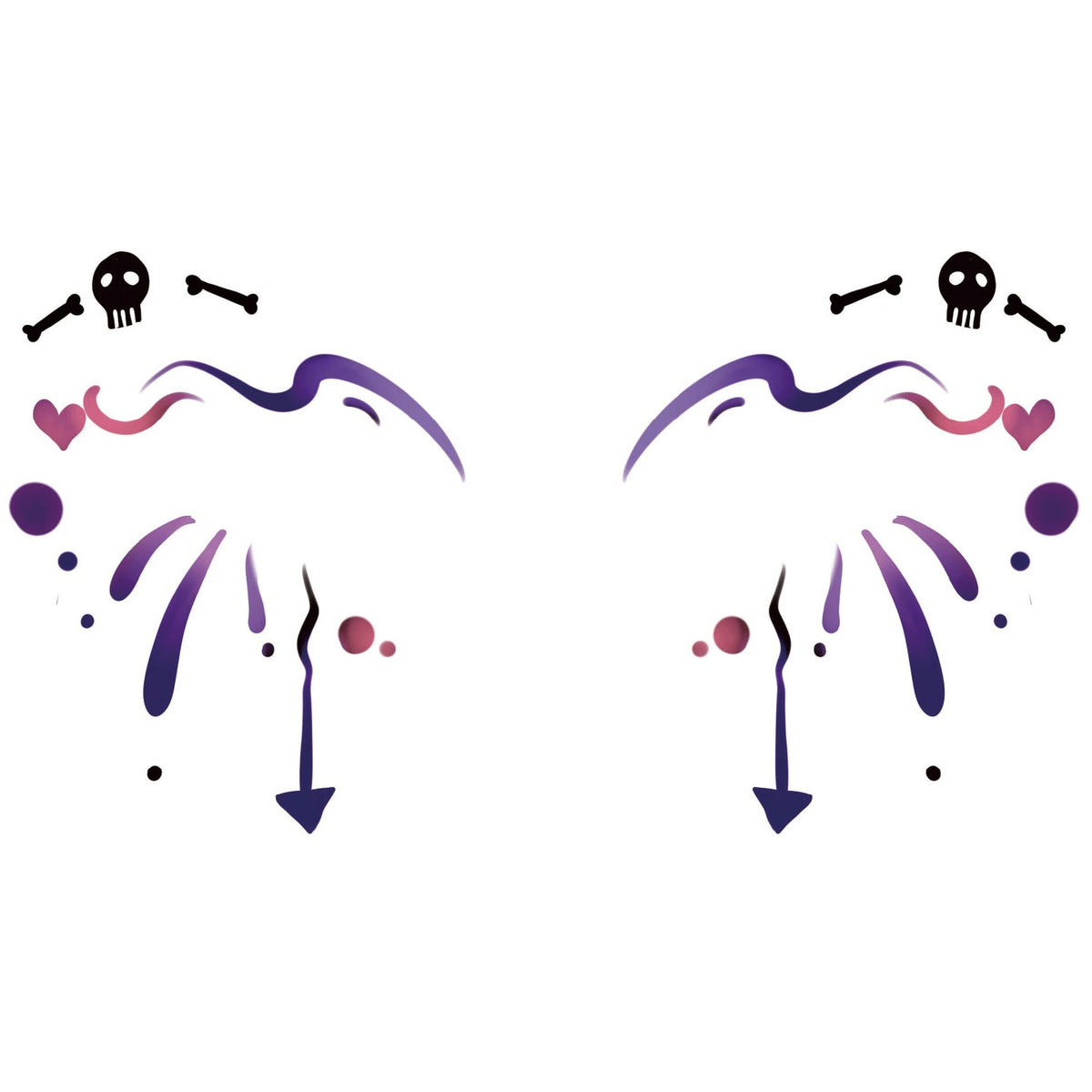 Skull Splash Halloween Tattoo