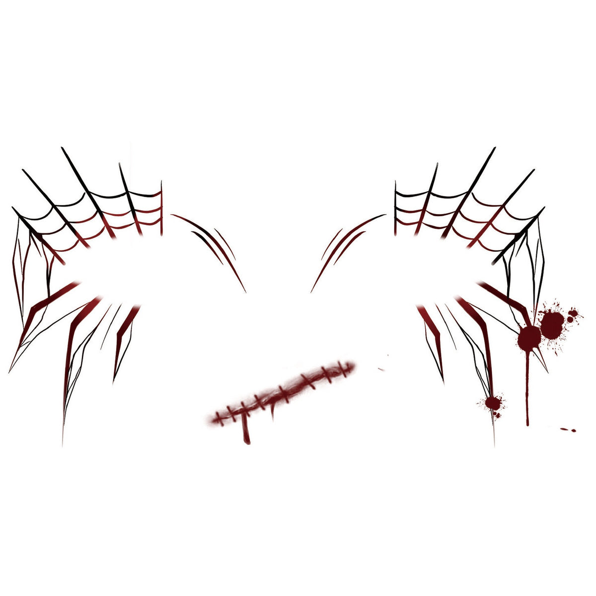 Spiderweb Scar Halloween Tattoo