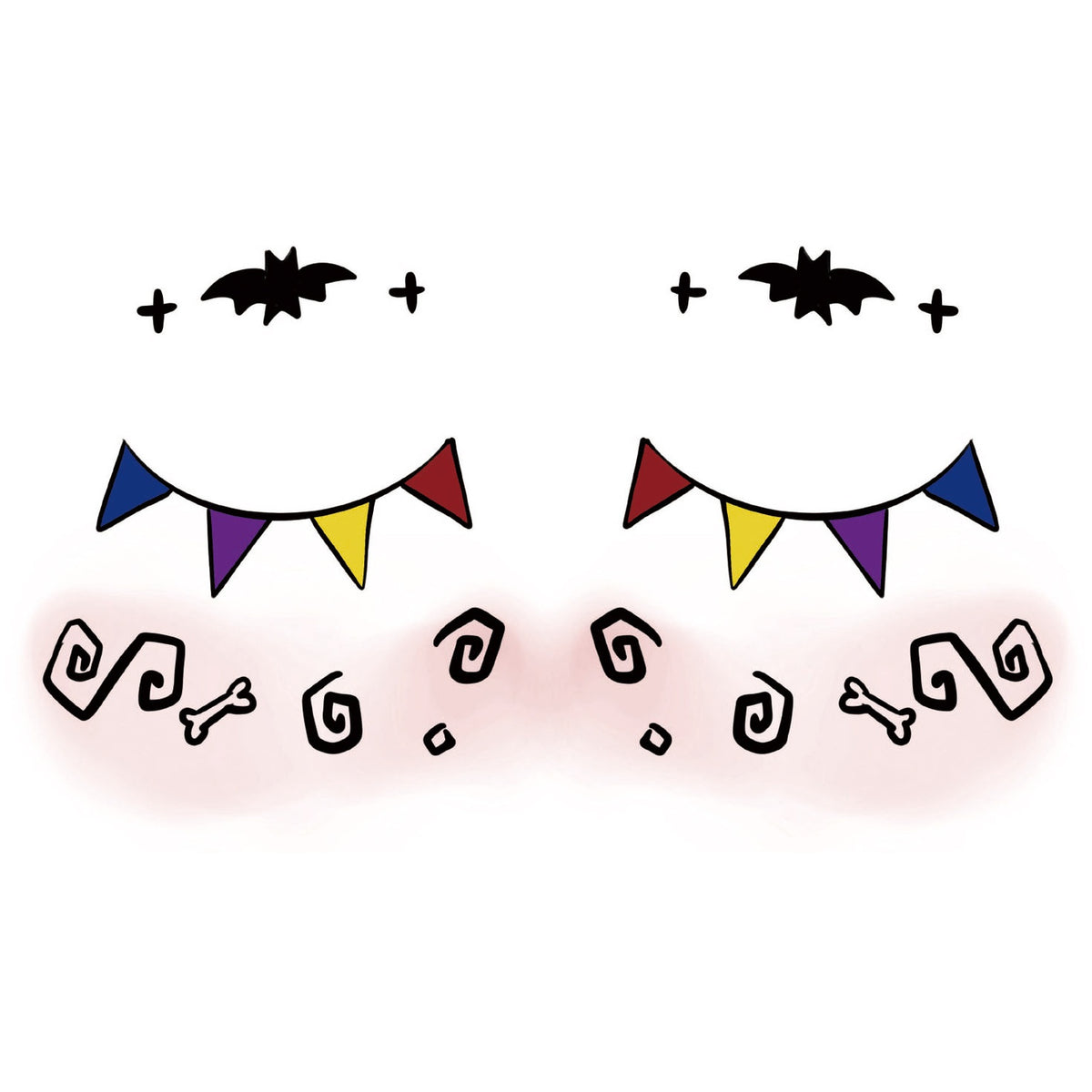 Party Bat Halloween Tattoo