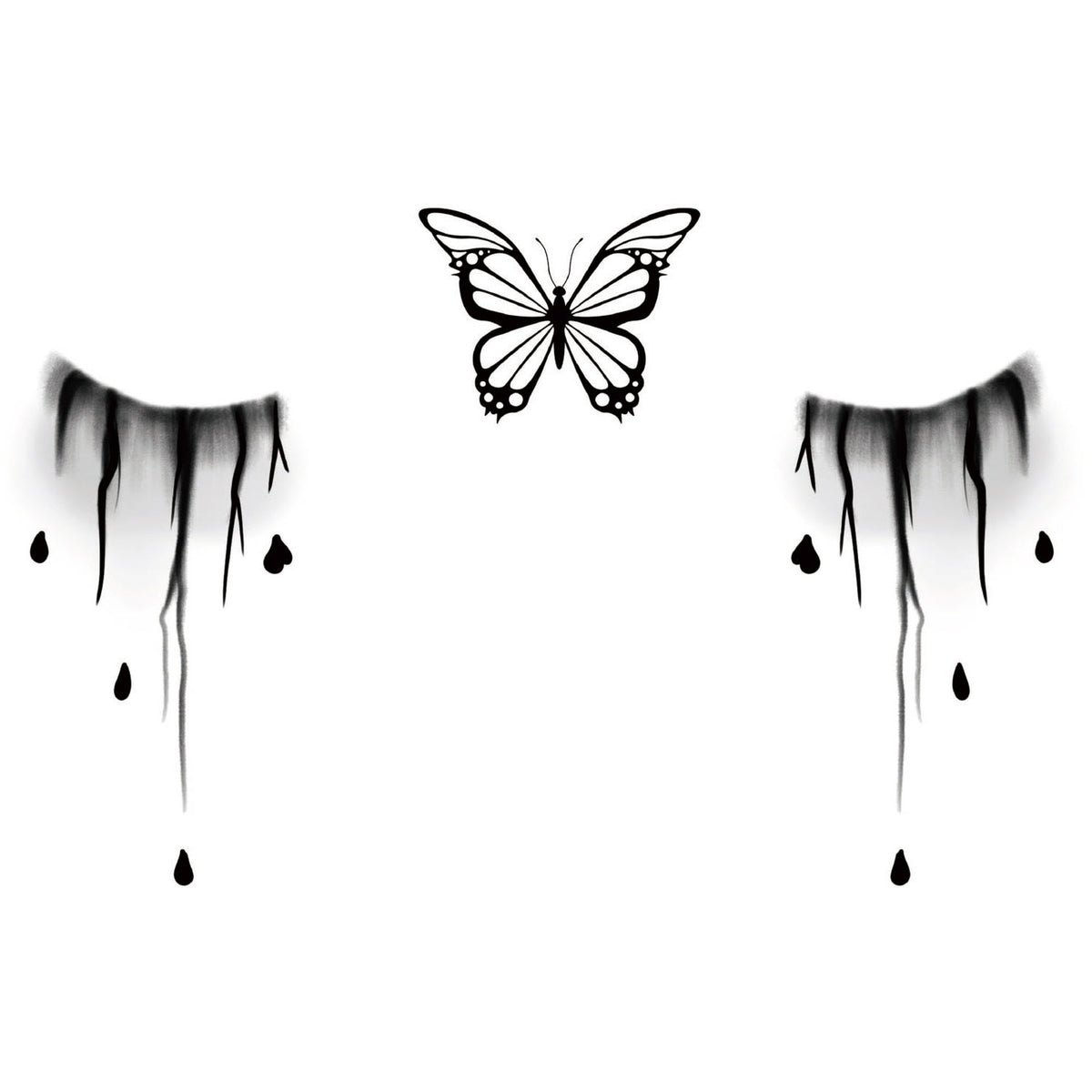 Drip Butterfly Halloween Tattoo