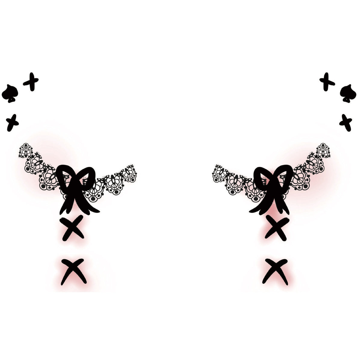 Lace Bow Halloween Tattoo