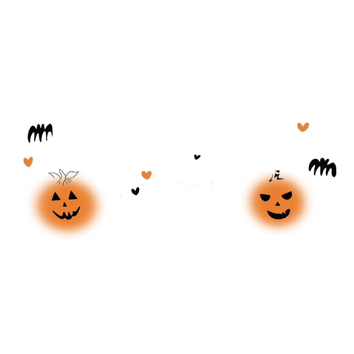 Halloween Bat Pumpkin Tattoo Stickers