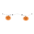 Halloween Heart Pumpkin Tattoo Stickers