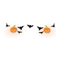 Halloween Pumpkin Bat Tattoo Stickers