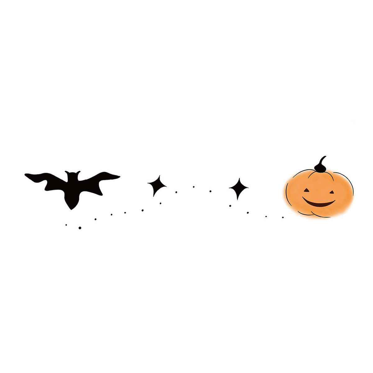 Halloween Bat Pumpkin Tattoo Stickers