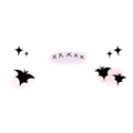 Halloween Stitch Bat Tattoo Stickers