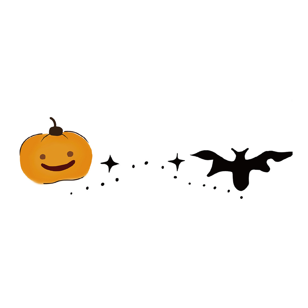 Halloween Pumpkin Bat Tattoo Stickers