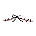 Halloween Bow Stitch Tattoo Stickers