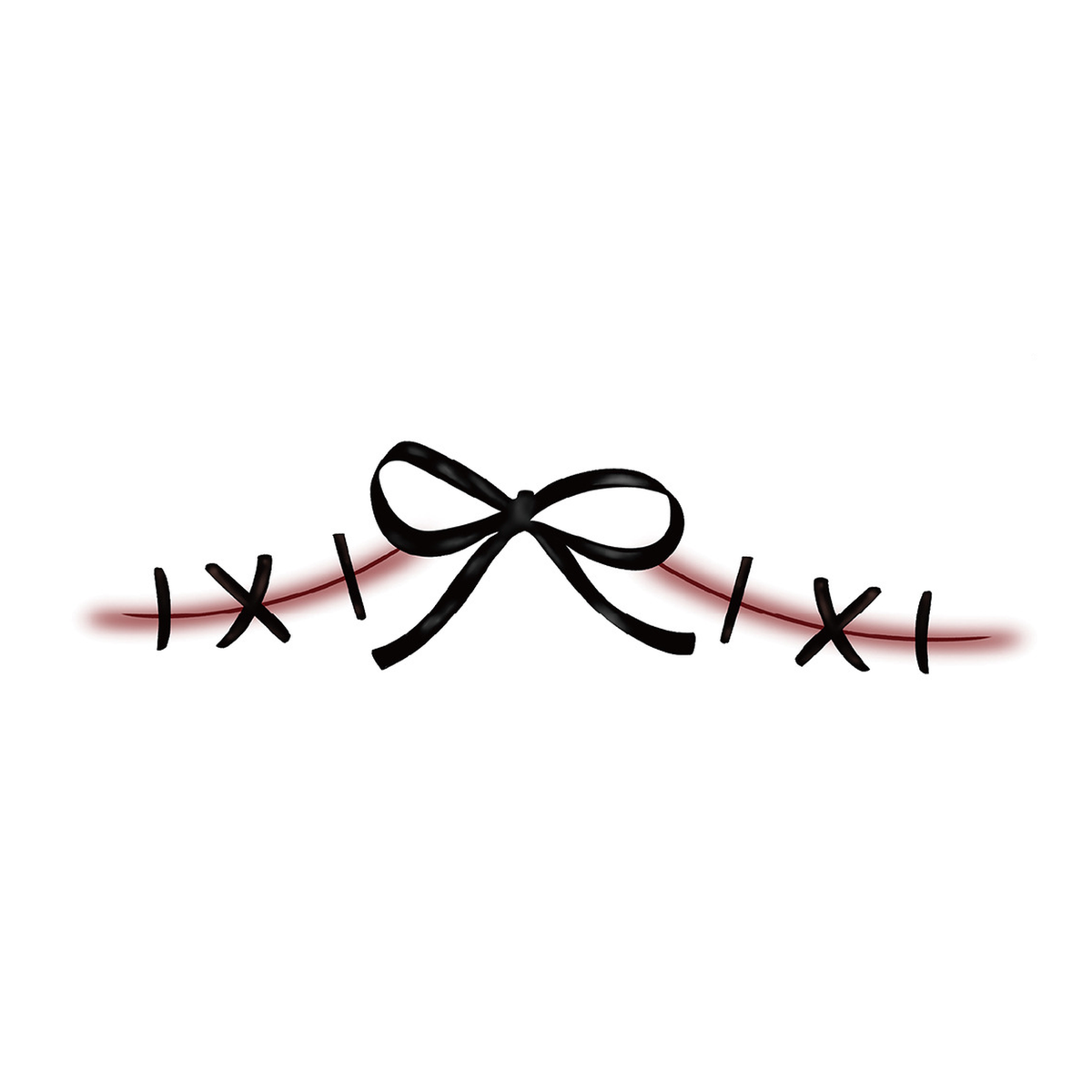 Halloween Bow Stitch Tattoo Stickers