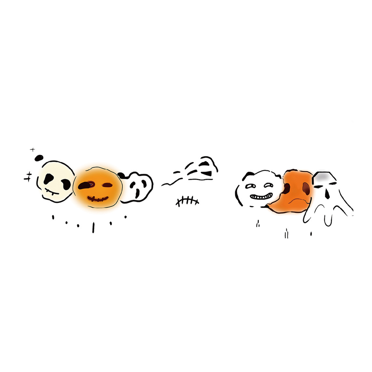 Halloween Skull Ghost Tattoo Stickers
